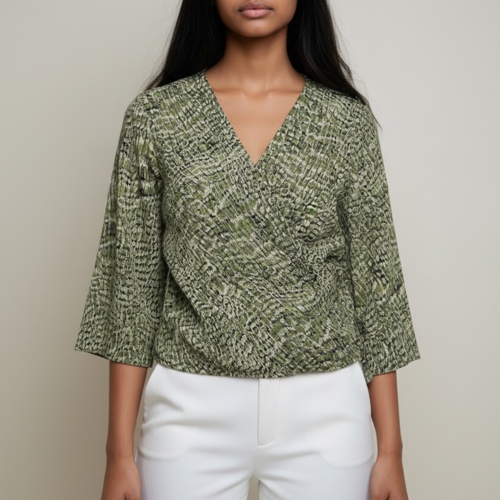 Investments Olive Patterned Blouse